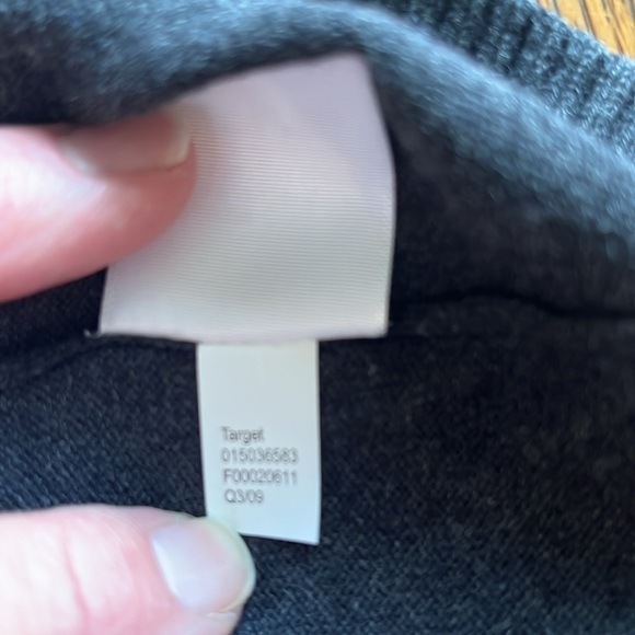 Mossimo Supply Co Gray Mock Wrap Sweater Lightweight 3/4 Sleeves Size Medium - Picture 13 of 15